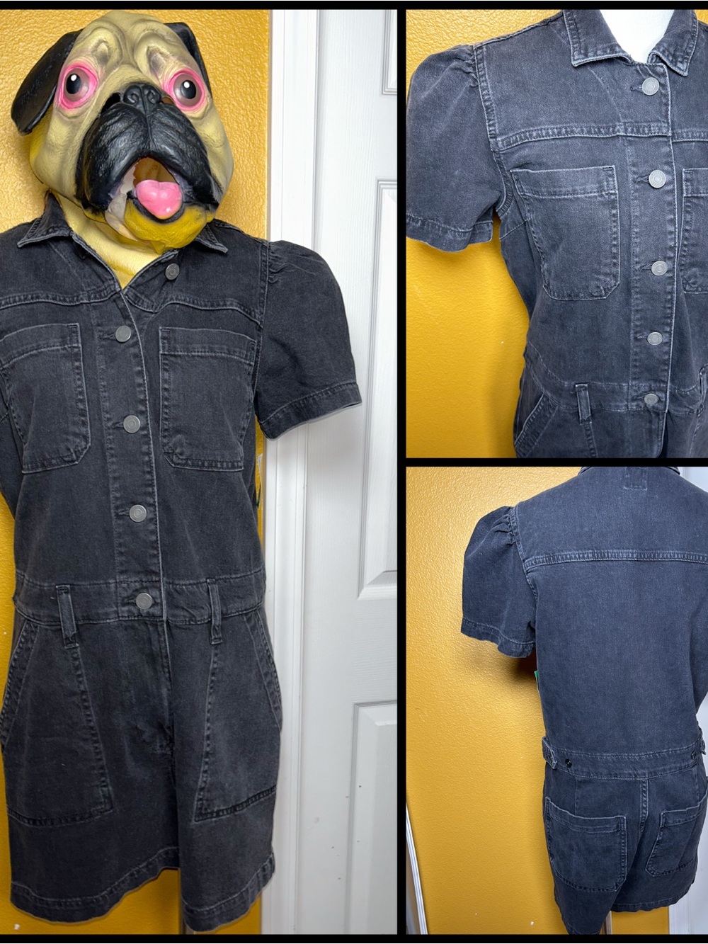 GAP FOR GOOD, denim puff sleeve romper!!